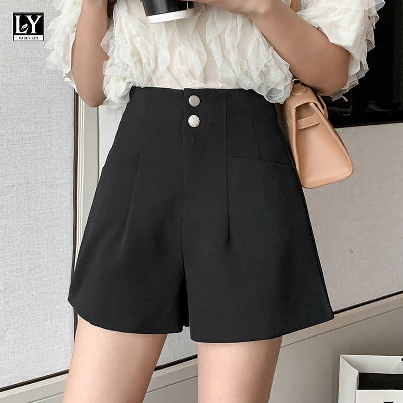 LY VAREY LIN Summer Women High Waist Solid Wide Leg Shorts Loose Female Button Black OL Style 210526, Beige
LY VAREY LIN Summer Women High Waist Solid Wide Leg Shorts Loose Female Button Black OL Style 210526, Beige