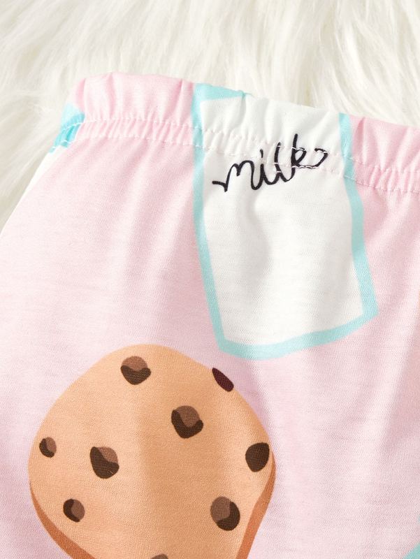 Baby Milk & Cookies Print Bodysuit & Pants SHE