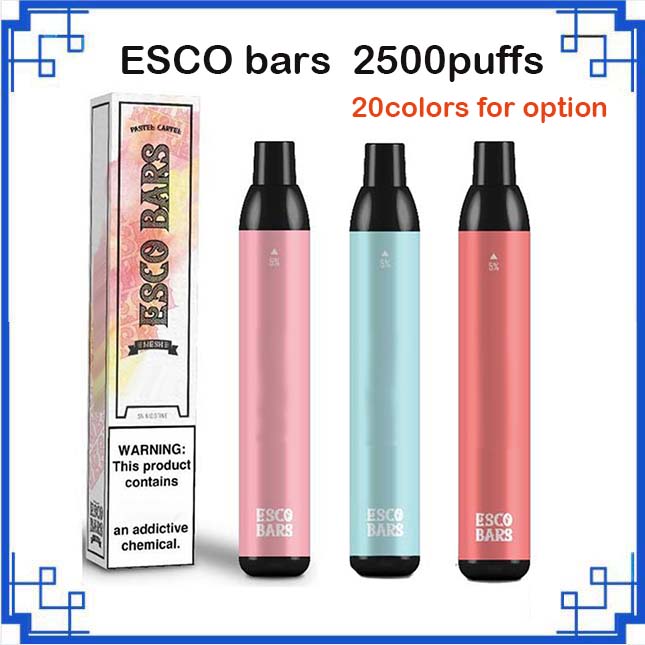 2022 ESCO bar Disposable pen vape cigarette 2500Puffs Devices 6ml Pre-Filled Pod Cartridges 1000mAh Battery vs puff plus bang xxl geek от DHgate WW