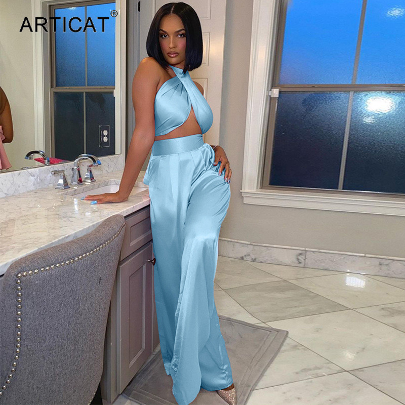 sleeveless two piece sets for women fashion halter crop wide leg pants suits beachwear female backless matching sethigh quality, Black;gray
sleeveless two piece sets for women fashion halter crop wide leg pants suits beachwear female backless matching sethigh quality, Black;gray