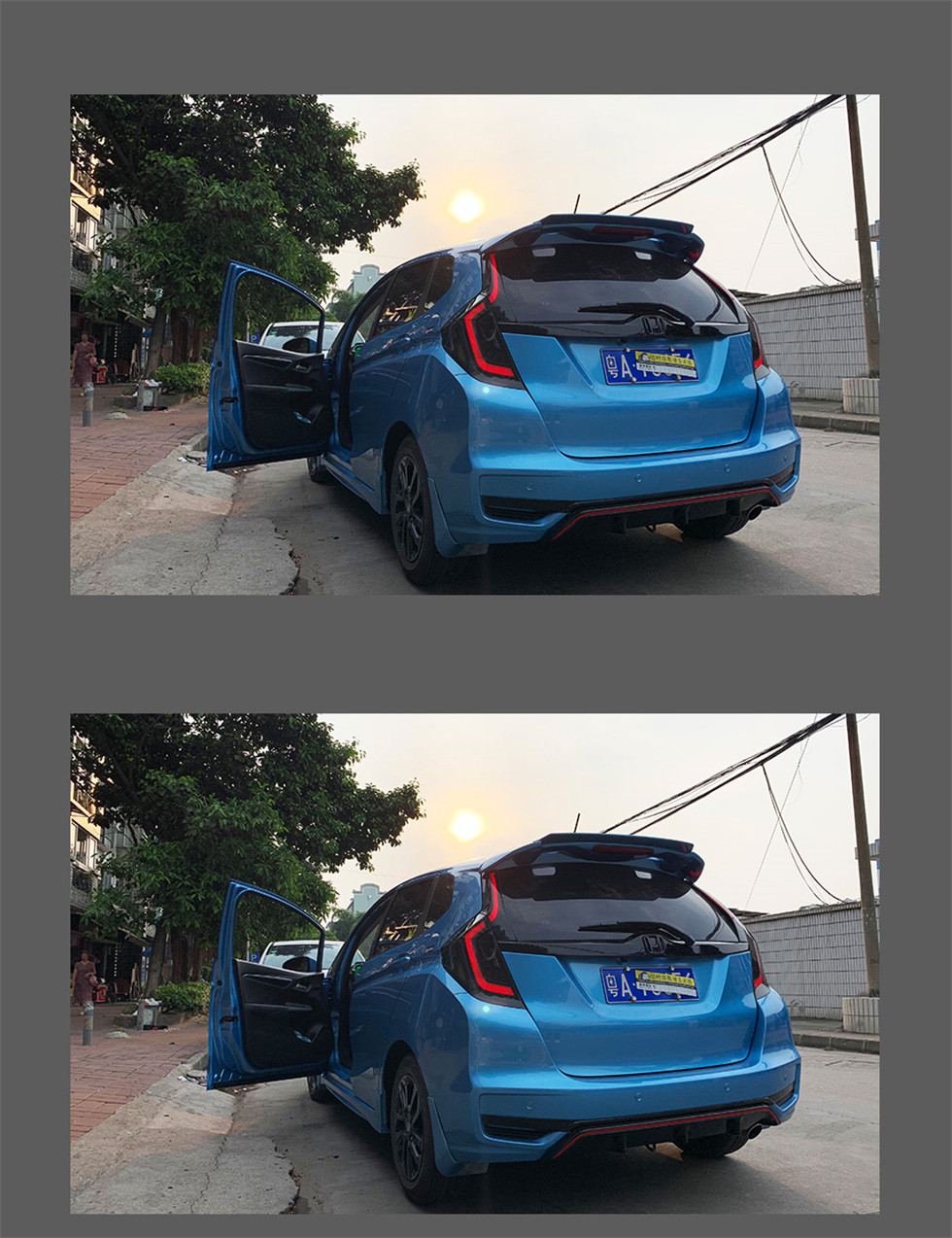 1 Pair LED Signal Tail Light For Honda Jazz Fit taillights 2014-20 DRL brake lights FIT reversing car accessories