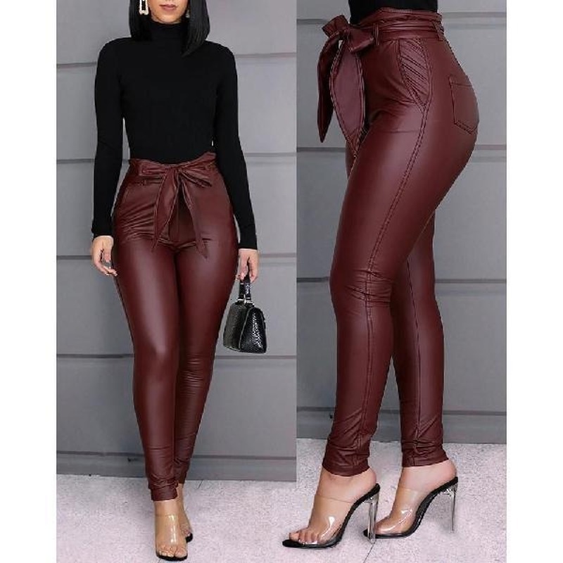 2021 New Casual Girls'high-quality Leather Put on Ny with Black Pencil Belt Claret-red Pants for Women E4tr, Burgundy
2021 New Casual Girls'high-quality Leather Put on Ny with Black Pencil Belt Claret-red Pants for Women E4tr, Burgundy