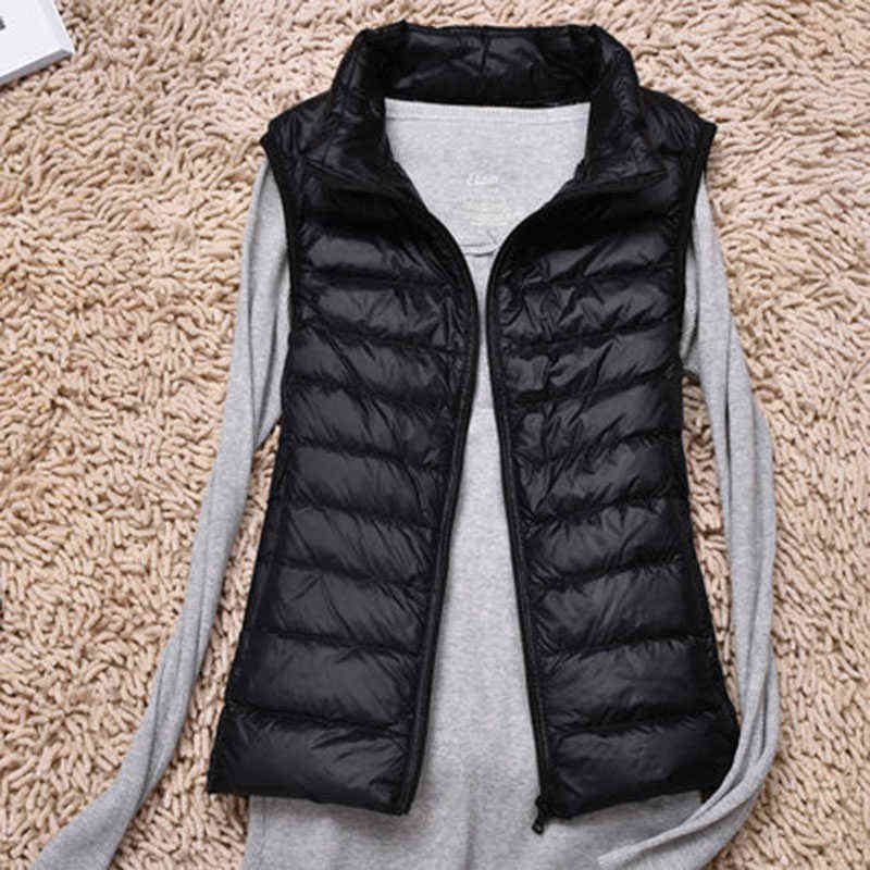 Brand Women Sleeveless Women's Ultra Light Down Vests Slim Jacket Girl Gilet Plus Lightweight Windproof Warm Waistcoat 211120