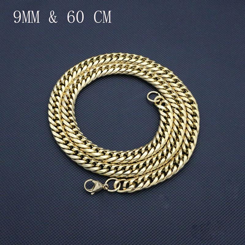 Chains Fashion Heavy 9MM&60CM Male Gold Cahin Necklace Stainless Steel Chain Link Men Hiphop Jewelry
Chains Fashion Heavy 9MM&60CM Male Gold Cahin Necklace Stainless Steel Chain Link Men Hiphop Jewelry