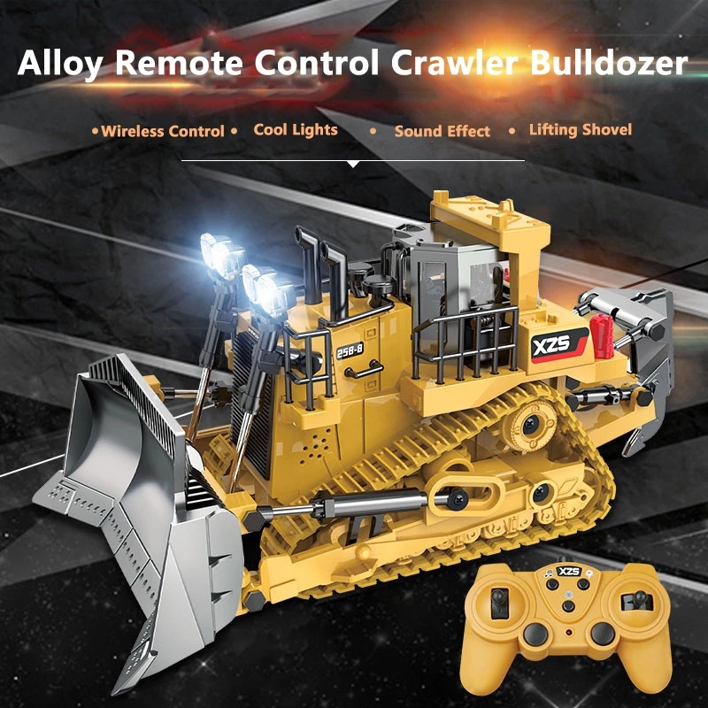 2.4G High Simulation Crawler Bulldozer With Flash Light Music Sound One Key Lifting Alloy Engineering Truck bucket Raise Fall
2.4G High Simulation Crawler Bulldozer With Flash Light Music Sound One Key Lifting Alloy Engineering Truck bucket Raise Fall