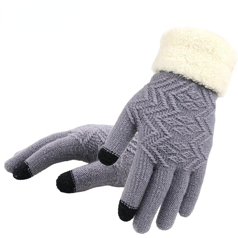Five Fingers Gloves Winter Women Knitted Touch Screen Female Thicken Warm Full Finger Soft Stretch Knit Mittens Ladies Guantes, Blue;gray
Five Fingers Gloves Winter Women Knitted Touch Screen Female Thicken Warm Full Finger Soft Stretch Knit Mittens Ladies Guantes, Blue;gray