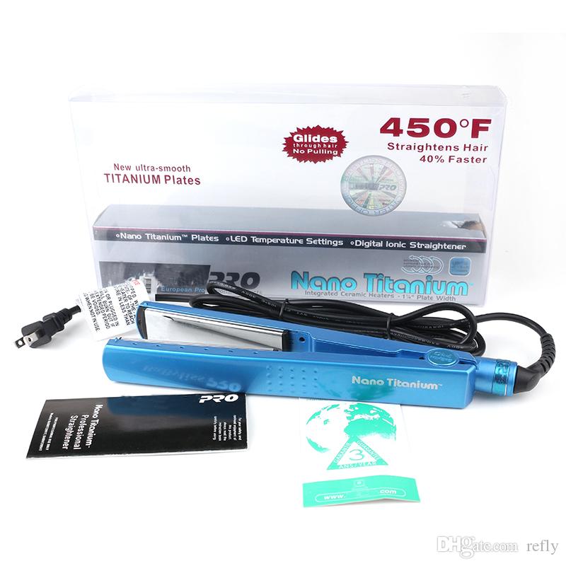 Titanium PRO 450F 1 1/4 plate Titanium Hair Straightener Straightening Irons Flat Iron hair curler, Black
Titanium PRO 450F 1 1/4 plate Titanium Hair Straightener Straightening Irons Flat Iron hair curler, Black