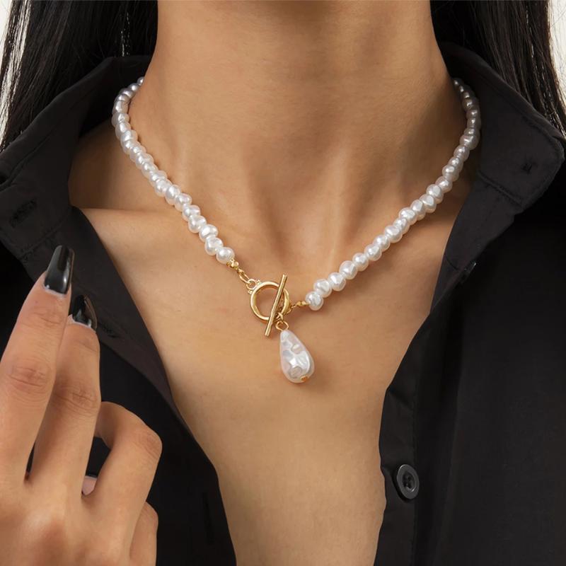 Chokers Lacteo Bohemian Teardrop-Shaped Imitation Pearls Pendant Necklace For Women Hip Hop Pearl Chain Choker Jewelry Gifts
Chokers Lacteo Bohemian Teardrop-Shaped Imitation Pearls Pendant Necklace For Women Hip Hop Pearl Chain Choker Jewelry Gifts