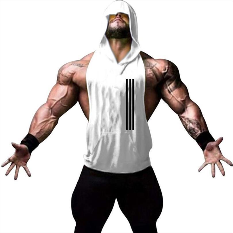 gym tank men fitness hooded clothing mens bodybuilding summer stringer undershirt male sleeveless vest shirts, White;black
gym tank men fitness hooded clothing mens bodybuilding summer stringer undershirt male sleeveless vest shirts, White;black