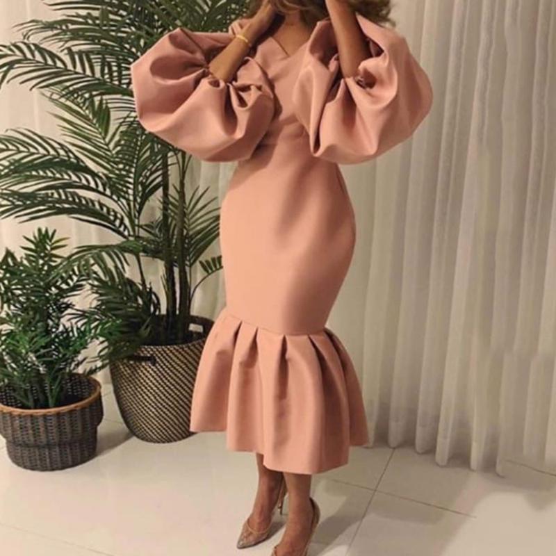 Casual Dresses 2021 Pink Evening Party Long Dress African Women Elegant Formal Puff Sleeve Bodycon Ruffle Mermaid Midi Black Yellow
Casual Dresses 2021 Pink Evening Party Long Dress African Women Elegant Formal Puff Sleeve Bodycon Ruffle Mermaid Midi Black Yellow