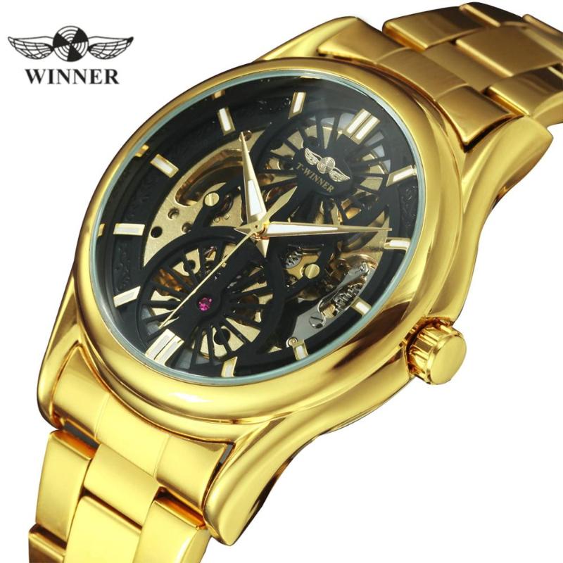 Wristwatches WINNER Official Automatic Mechanical Watch Men Business Golden Mens Watches Top Skeleton Wristwatch Reloj Hombre, Gold gold
Wristwatches WINNER Official Automatic Mechanical Watch Men Business Golden Mens Watches Top Skeleton Wristwatch Reloj Hombre, Gold gold