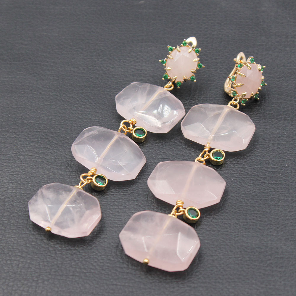 GuaiGuai Jewelry Natural Faceted Rectangle Rose Quartzs Rainbow Green CZ Pink Crystal Stud Earrings For Women New Fashion Jewelry
GuaiGuai Jewelry Natural Faceted Rectangle Rose Quartzs Rainbow Green CZ Pink Crystal Stud Earrings For Women New Fashion Jewelry