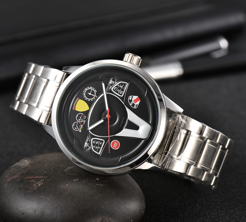 2021 New high quality men Luxury Watches Three stitches series mens quartz Watch European Top brand steel Strap clock Fashion Car steering wheel Men's gift
2021 New high quality men Luxury Watches Three stitches series mens quartz Watch European Top brand steel Strap clock Fashion Car steering wheel Men's gift