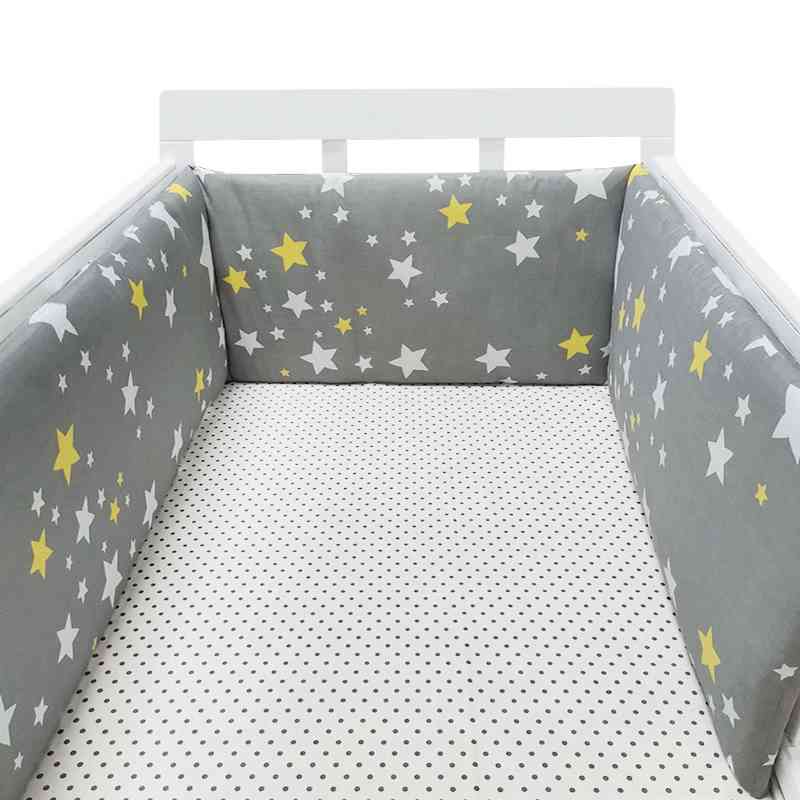 baby nursery Nordic Stars Baby Bed Thicken Bumper Crib Around Cushion Cot Protector Pillows borns Room Decor 210812
