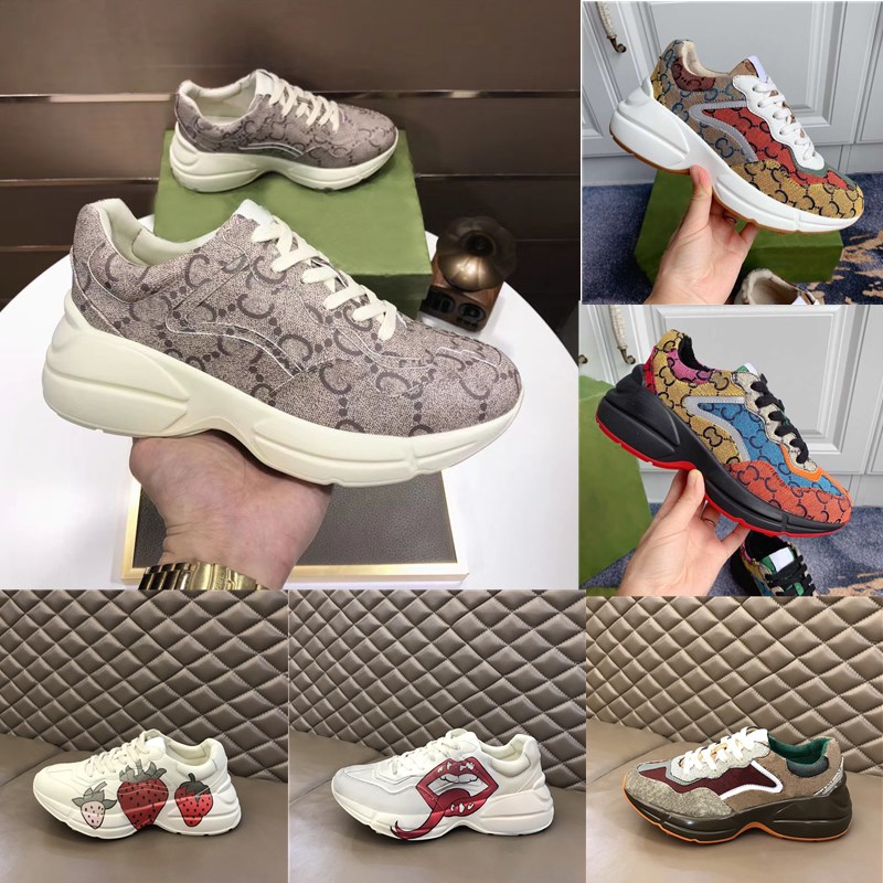 Designer Casual Shoes Rhyton Multicolor Women Mens Sneakers Trainers Vintage Genuine Leather Chaussures Shoe Increase Platform Leisure Sneaker Box 35-46, 21
Designer Casual Shoes Rhyton Multicolor Women Mens Sneakers Trainers Vintage Genuine Leather Chaussures Shoe Increase Platform Leisure Sneaker Box 35-46, 21