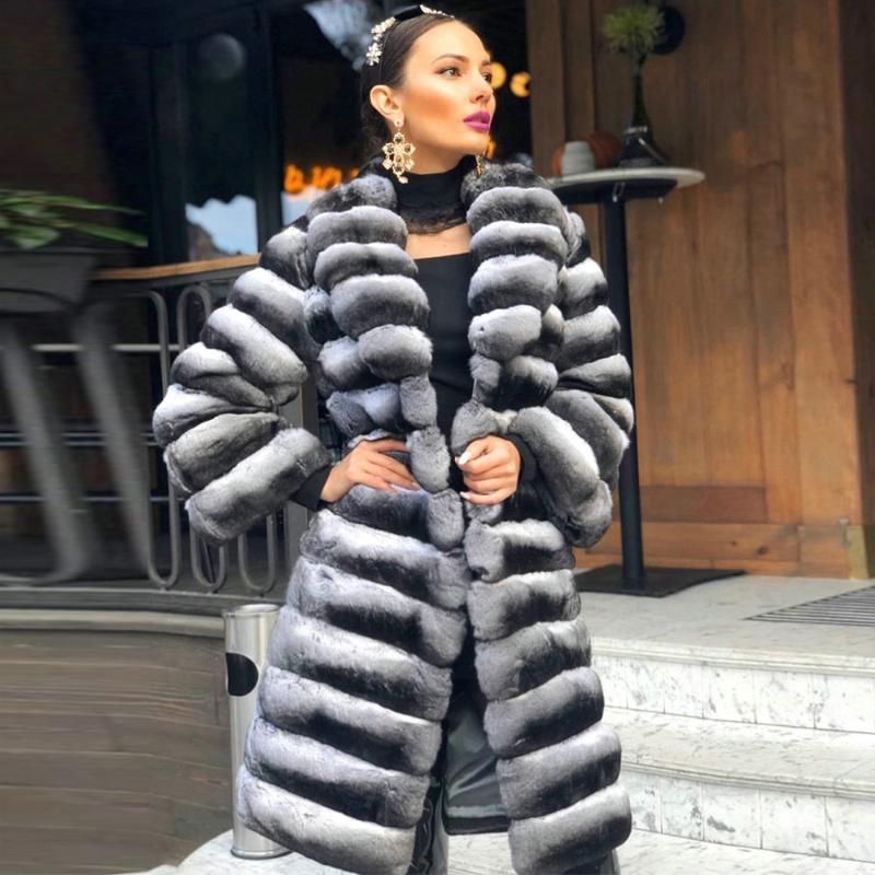 Women's Fur & Faux Fashion Long Real Rex Coat With Turn-down Collar Thick Warm Overcoat Luxury Genuine Coats Outwear, Black
Women's Fur & Faux Fashion Long Real Rex Coat With Turn-down Collar Thick Warm Overcoat Luxury Genuine Coats Outwear, Black