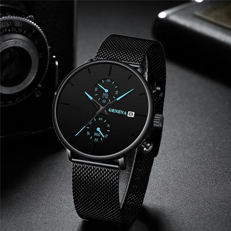Wristwatches 2021 Geneva Watch Men Sport Watches Black Mesh Band Auto Date Quartz Price Drop Relogio Masculino, Orange
Wristwatches 2021 Geneva Watch Men Sport Watches Black Mesh Band Auto Date Quartz Price Drop Relogio Masculino, Orange