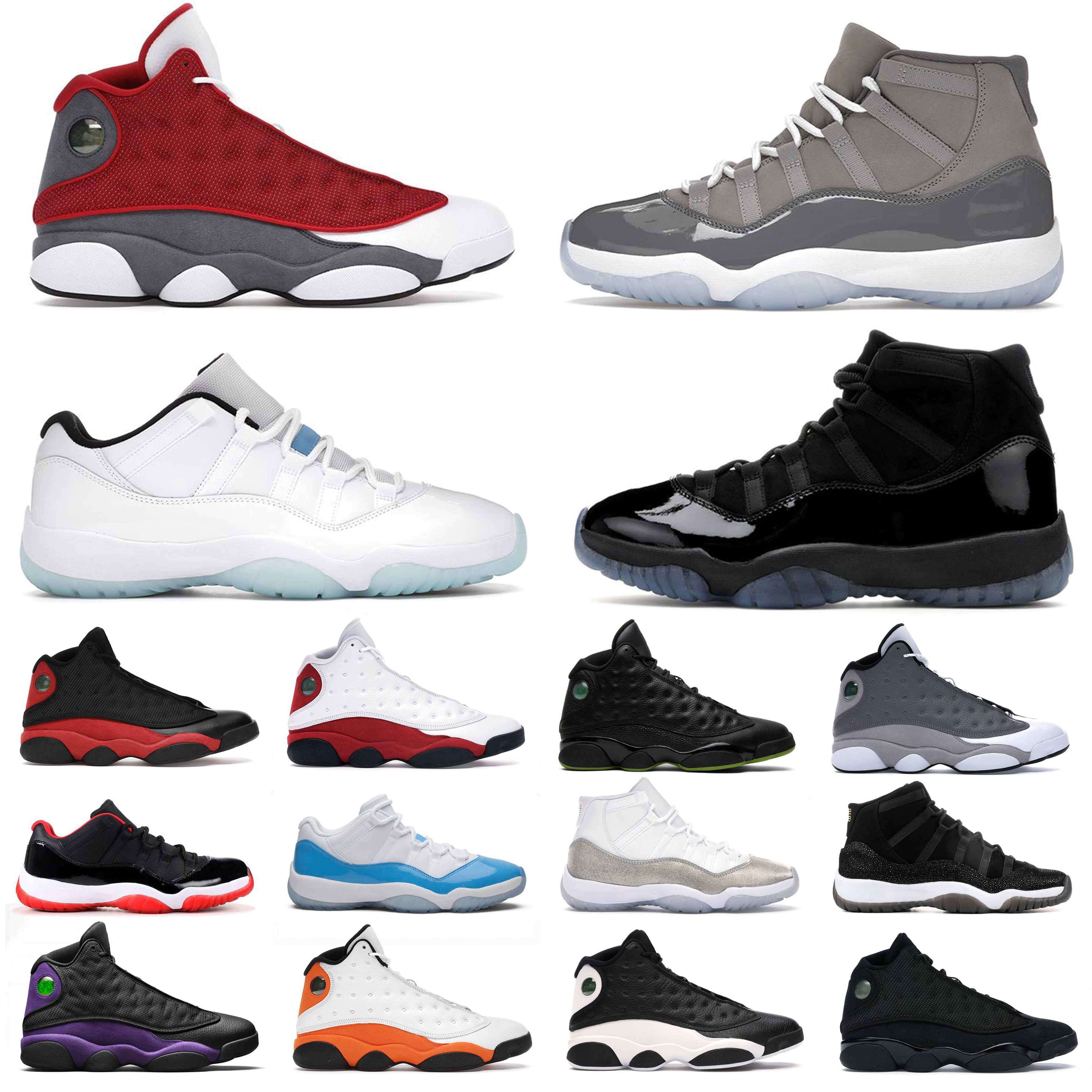 13s Chaussures de basketball Hommes Femmes 11s Cool Grey Citrus Legend Bleu Jubilé Concord 13 Obsidienne Poudre Rouge Flint Court Blanc Violet Me