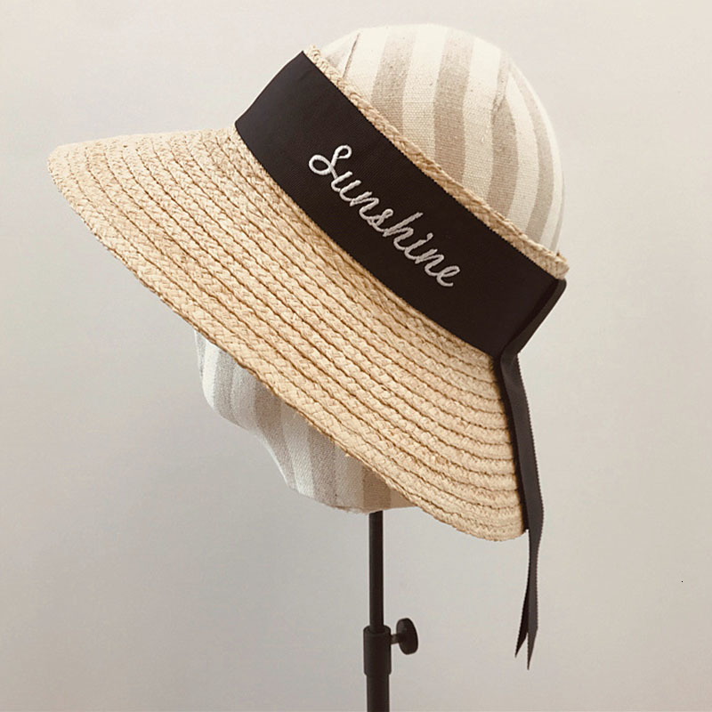 2021 New Handmade Empty Top Wide Brim Raffia Straw Hats for Women Summer Letter Ribbon Beach Travel Derby Female Sun Hat Cap Biq0, With white ribbon
2021 New Handmade Empty Top Wide Brim Raffia Straw Hats for Women Summer Letter Ribbon Beach Travel Derby Female Sun Hat Cap Biq0, With white ribbon