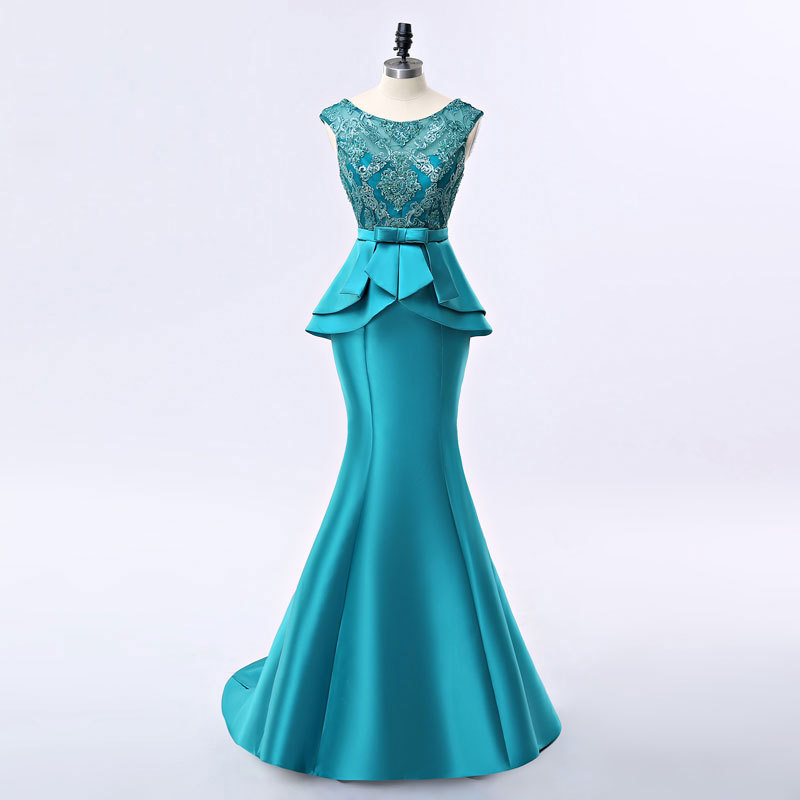 Elegant Women Mermaid Formal Evening Dresses 2021 Sexy Backless Lace Appliqued Plus Size Prom Dress Occasion Party Gowns Tank Robe de soriee mariage