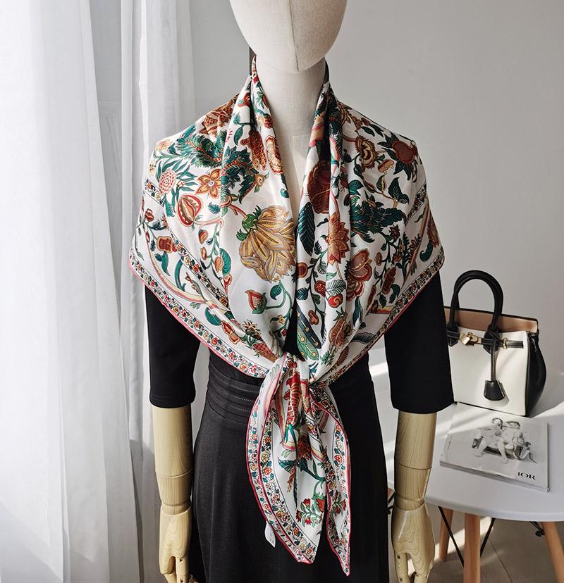 Scarves Women's 100% Pure Silk 12mm Satin Printed Big Square Scarf Wrap Kerchief 108cm 42.5" WD011-1
Scarves Women's 100% Pure Silk 12mm Satin Printed Big Square Scarf Wrap Kerchief 108cm 42.5" WD011-1