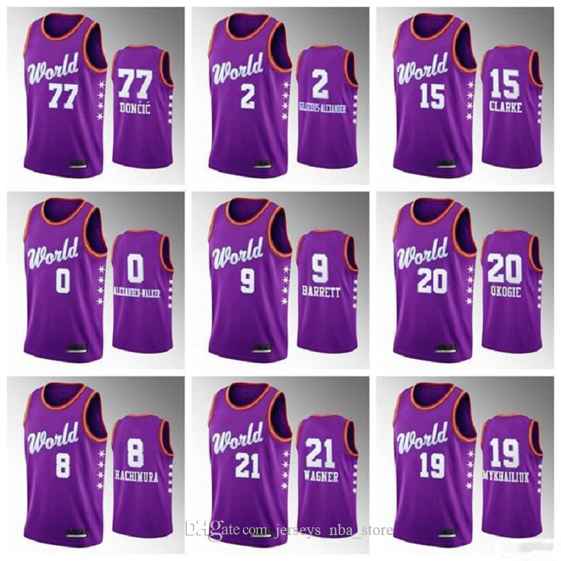 Men's World Team RJ Barrett Rui Hachimura Luka Doncic Shai Gilgeous-Alexander 2020 Rising Star Jersey, Black;red
Men's World Team RJ Barrett Rui Hachimura Luka Doncic Shai Gilgeous-Alexander 2020 Rising Star Jersey, Black;red