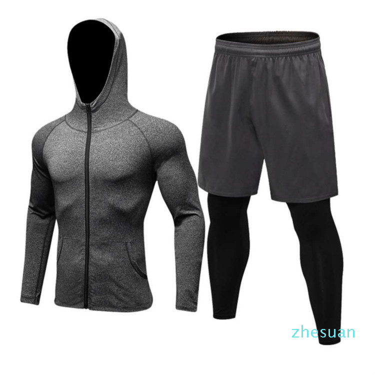 Fitness clothes 2Pcs Tracksuit Mens Sports Suits Gym Clothing Running Sport Wear for Men Fake Tight Pants Compression Shirt Rashgard Kit 201, Gray-gray pant
Fitness clothes 2Pcs Tracksuit Mens Sports Suits Gym Clothing Running Sport Wear for Men Fake Tight Pants Compression Shirt Rashgard Kit 201, Gray-gray pant