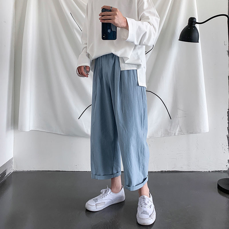 2021 New Men's Blue Comfortable Cotton and Linen Casual Baggy Cargo Military Style Loose Straight Pants Streetwear Trousers 2ft9
2021 New Men's Blue Comfortable Cotton and Linen Casual Baggy Cargo Military Style Loose Straight Pants Streetwear Trousers 2ft9