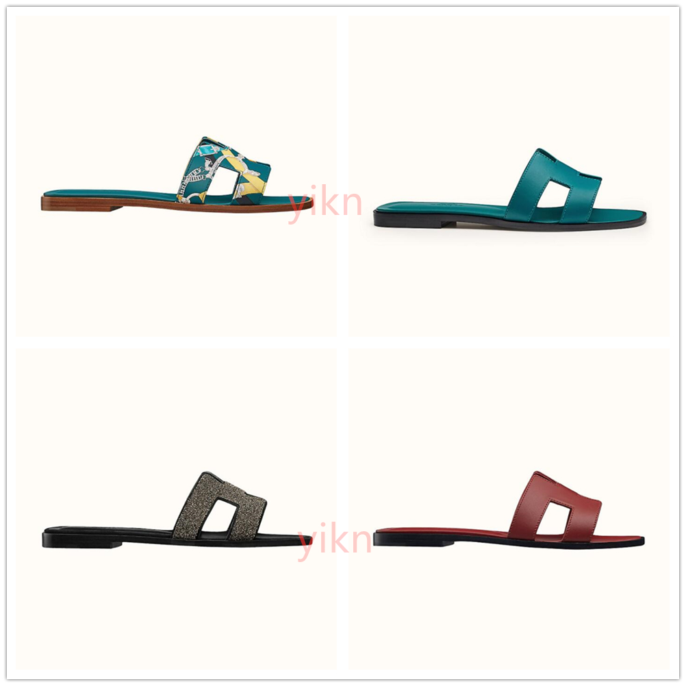 

women Summer slippers designer sandals high-quality flat-bottomed loafers ladies with frame flip flop slide Slideshow 30 colors, 32