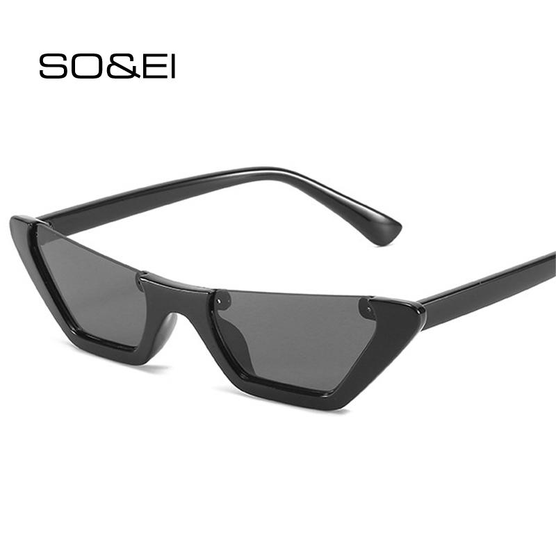 Sunglasses SO&EI Retro Cat Eye Women Fashion Semi-Rimless Eyewear Shades UV400 Men Trending Sun Glasses
Sunglasses SO&EI Retro Cat Eye Women Fashion Semi-Rimless Eyewear Shades UV400 Men Trending Sun Glasses