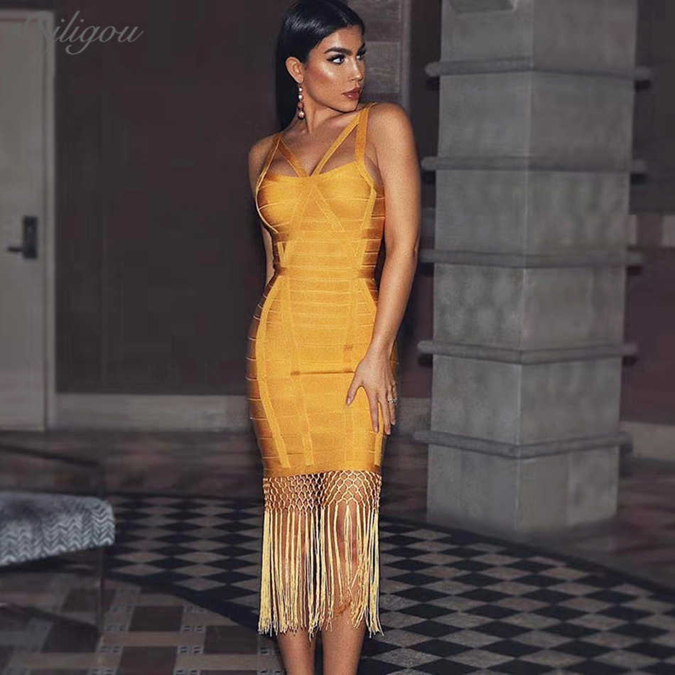 Summer Ladies Fringed Bandage Dress Vestidos Sexy Sleeveless Bodycon Club Midi Celebrity Party 210527, Ginger yellow
Summer Ladies Fringed Bandage Dress Vestidos Sexy Sleeveless Bodycon Club Midi Celebrity Party 210527, Ginger yellow
