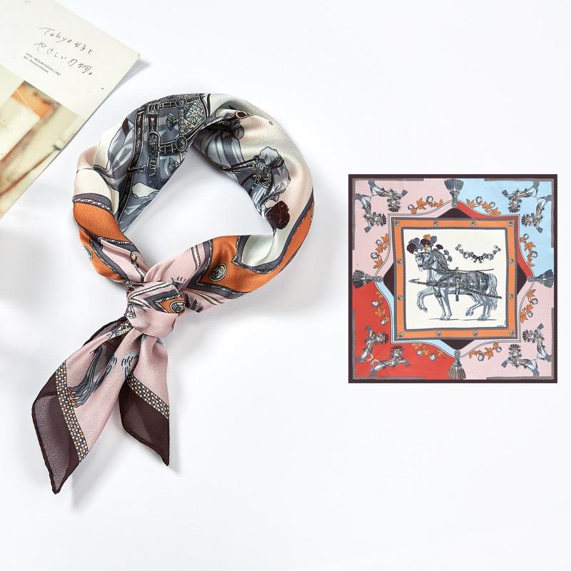 Scarves Luxury War Horse Silk Scarf For Women Summer Polyester Printed Light And Stylish Fashion Headscarf 3 Colors 53X53cm
Scarves Luxury War Horse Silk Scarf For Women Summer Polyester Printed Light And Stylish Fashion Headscarf 3 Colors 53X53cm