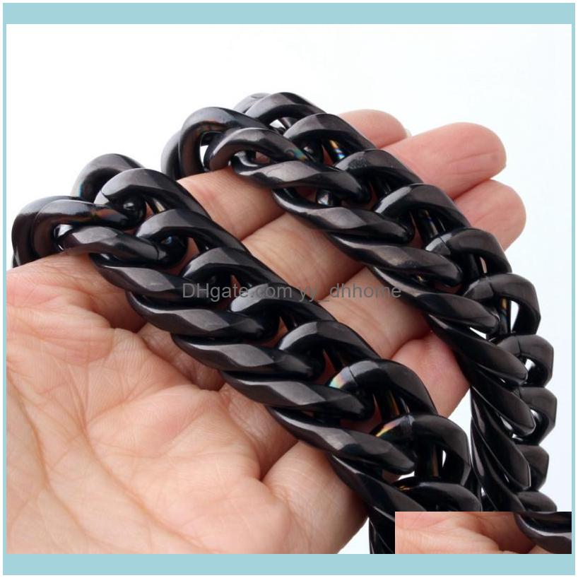 Chains Necklaces & Pendants Jewelrychains 18Mm Fashion Mens Hip Hop Jewelry Black Tone Stainless Steel Heavy Curb Cuban Necklace Chain 18"-4
Chains Necklaces & Pendants Jewelrychains 18Mm Fashion Mens Hip Hop Jewelry Black Tone Stainless Steel Heavy Curb Cuban Necklace Chain 18"-4