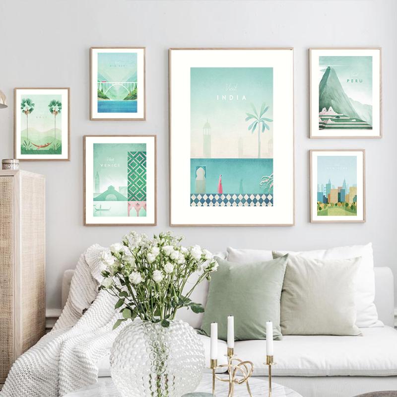 Paintings Retro Tourist Scenery Wall Art Green Mexico Venice India Canvas Painting Natural Posters And Prints Pictures Home Decor
Paintings Retro Tourist Scenery Wall Art Green Mexico Venice India Canvas Painting Natural Posters And Prints Pictures Home Decor