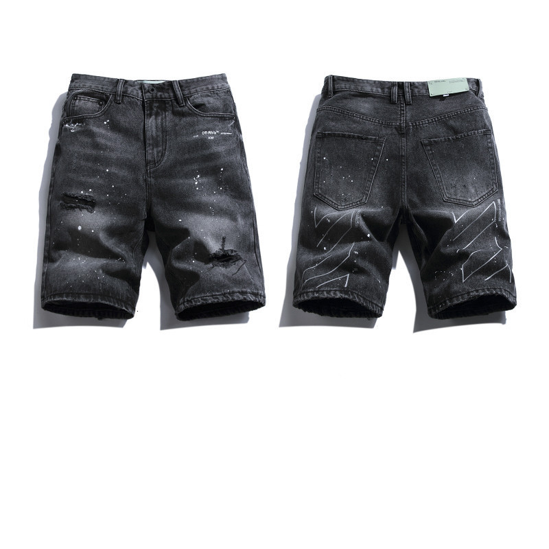High Quality Off Style White Reflective Incomplete Sketch Arrstyle Splash Ink Wear Out Denim Shorts Fashion Brand Caprisorma, White;black
High Quality Off Style White Reflective Incomplete Sketch Arrstyle Splash Ink Wear Out Denim Shorts Fashion Brand Caprisorma, White;black