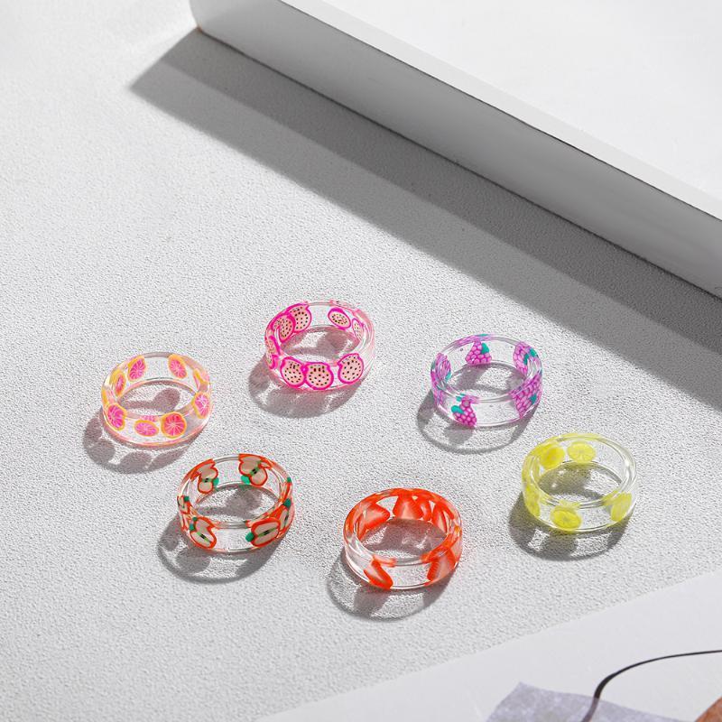 Wedding Rings Korean Fresh Fruits Colourful Transparent Acrylic Resin For Women Round Creative Ring Strawberry Lemon Finger Jewelry Gift1
Wedding Rings Korean Fresh Fruits Colourful Transparent Acrylic Resin For Women Round Creative Ring Strawberry Lemon Finger Jewelry Gift1