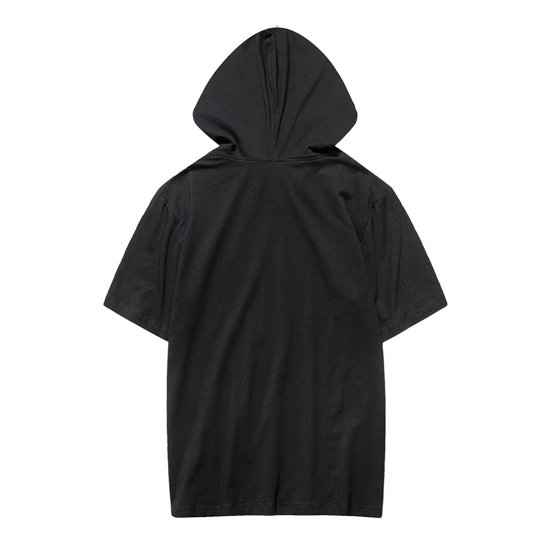 Cotton 100% Hooded New Clothing 8 colors Solid T Shirt Men Tshirts Fitness Casual For Male Summer Skateboard Top Tees Boys T200516