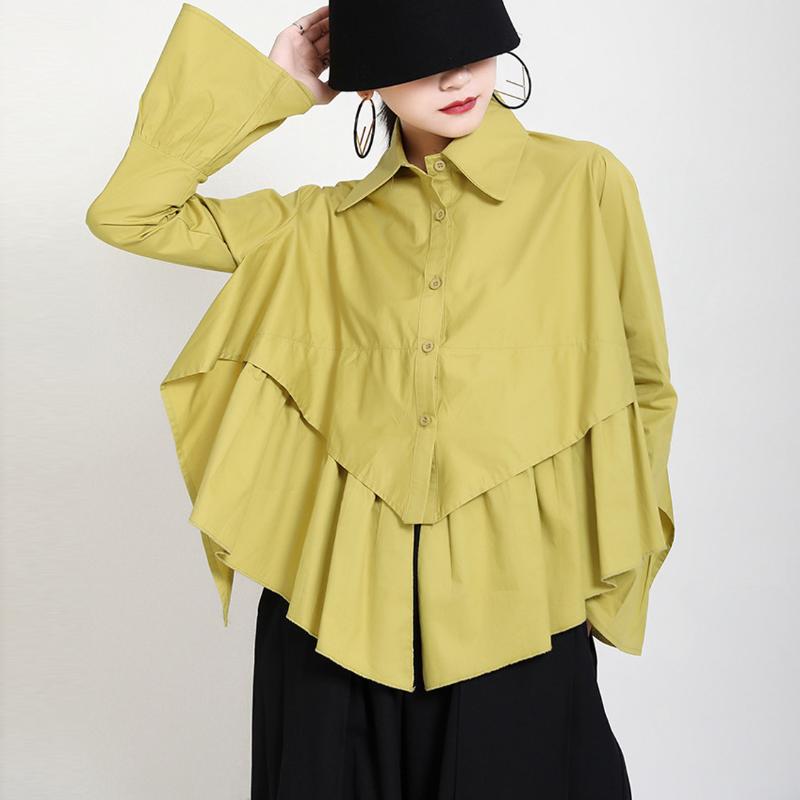 Johnature Fashion New Solid Color Irregular 3 Colors Womens Tops 2021 Autumn Turn-down Collar Loose Female Shirts, Black
Johnature Fashion New Solid Color Irregular 3 Colors Womens Tops 2021 Autumn Turn-down Collar Loose Female Shirts, Black