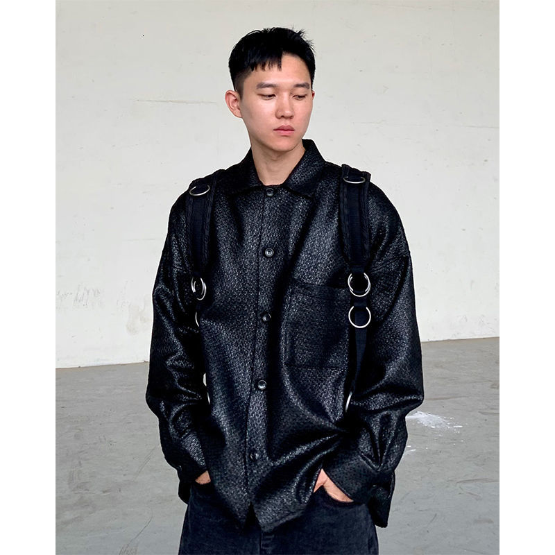 2021 New Style Men's Loose Texture Black Color Woven Casual Clothes Long Sleeve Shirt Fashion Camisa Masculina Streetwear Shirts Ptv5
2021 New Style Men's Loose Texture Black Color Woven Casual Clothes Long Sleeve Shirt Fashion Camisa Masculina Streetwear Shirts Ptv5