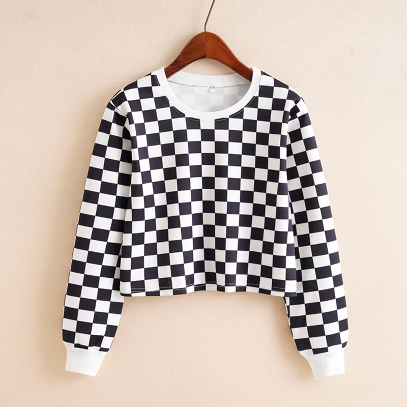 QRWR Sweatshirt Women Autumn New Fashion Printing O Neck Long Sleeve Hoodies Casual Cropped Women Sweatshirts 201212