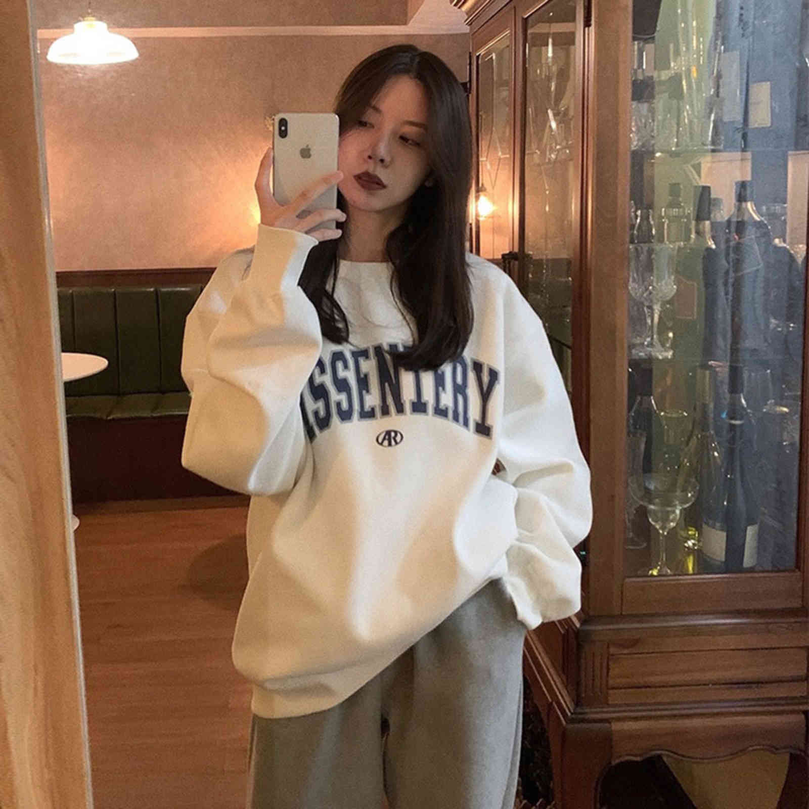 Women's Hoodies & Sweatshirts Casaco com capuz feminino, blusão sem chapéu grosso estampa chique gola redonda estilo harajuku KAFO, 1# shoe box
Women's Hoodies & Sweatshirts Casaco com capuz feminino, blusão sem chapéu grosso estampa chique gola redonda estilo harajuku KAFO, 1# shoe box