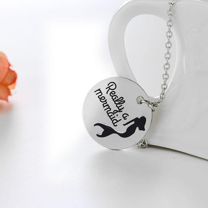 Pendant Necklaces Creative Fashion Letter Really A Mermaid Necklace For Women Party Jewelry Gifts 
Pendant Necklaces Creative Fashion Letter Really A Mermaid Necklace For Women Party Jewelry Gifts
