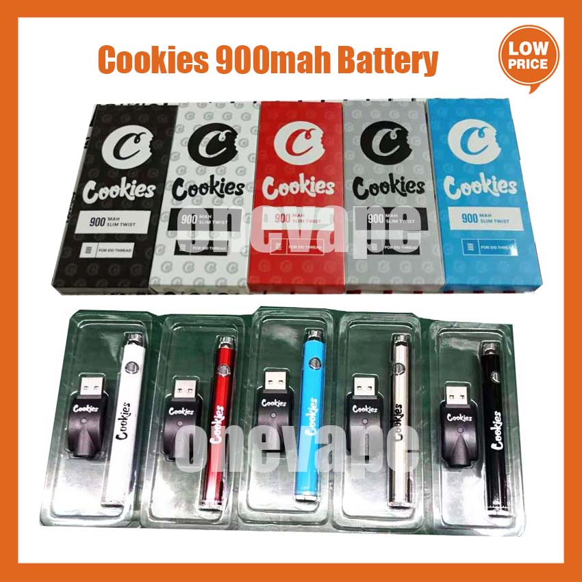 Cookies Battery Vape Pen Battery 900mAh VV Preheat Slim Twist 510 Thread 2.5-4V Dab Thick Oil Cartridge Blister Packaging Bottom Spinner
Cookies Battery Vape Pen Battery 900mAh VV Preheat Slim Twist 510 Thread 2.5-4V Dab Thick Oil Cartridge Blister Packaging Bottom Spinner