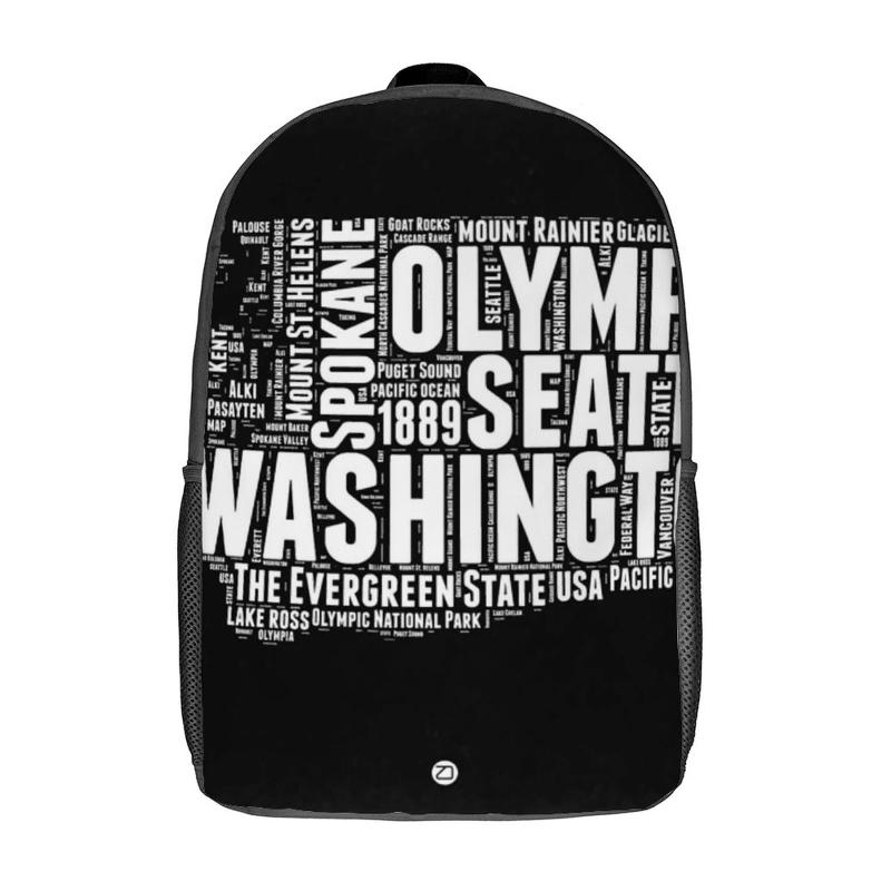 Backpack Map Backpacks Unisex Lightweight Leisure Polyester Commuter Bags