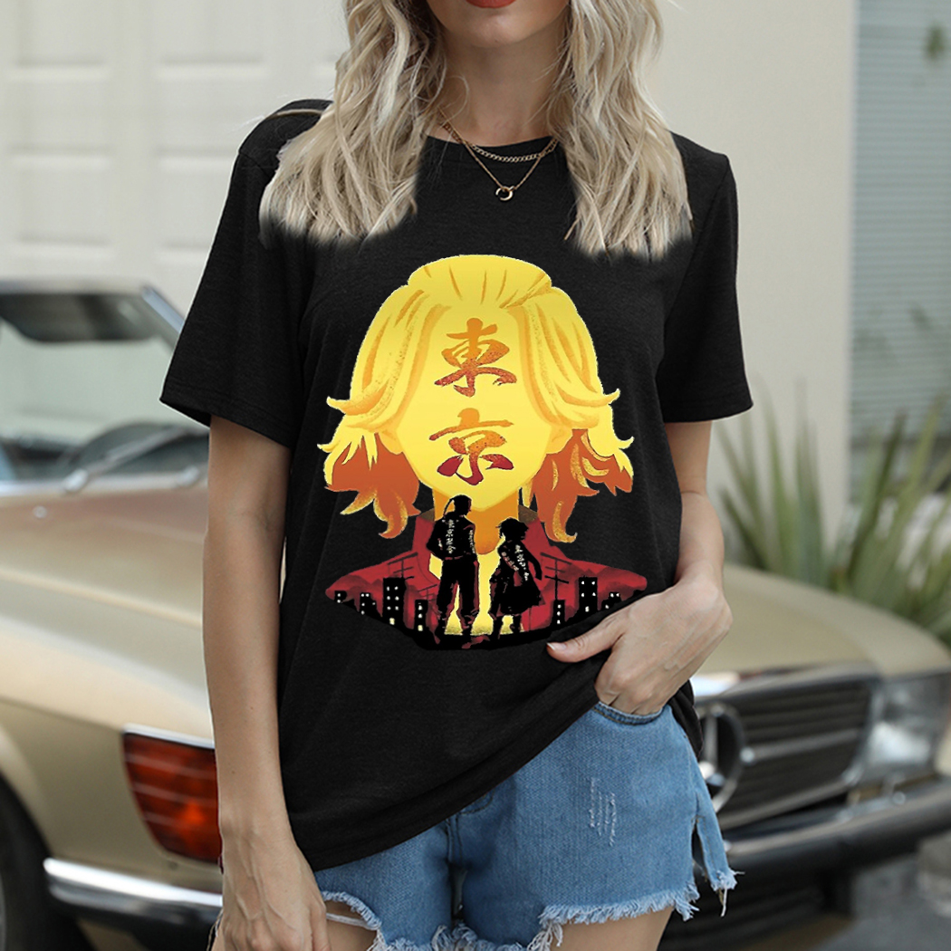 Women Clothing Short Sleeve T-shirt Girls Summer Animation Manga Pattern Printing O-neck Tees Round Neck Street Wear Pullovers Casual Loose Sport Tops, Black 2
Women Clothing Short Sleeve T-shirt Girls Summer Animation Manga Pattern Printing O-neck Tees Round Neck Street Wear Pullovers Casual Loose Sport Tops, Black 2