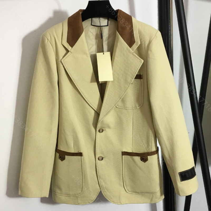 Fashion brand jacket coat suit women metal single-breasted lapel long sleeve cotton logo party jackets girls stitching designer clothes womens wholesale cciggu1
Fashion brand jacket coat suit women metal single-breasted lapel long sleeve cotton logo party jackets girls stitching designer clothes womens wholesale cciggu1
