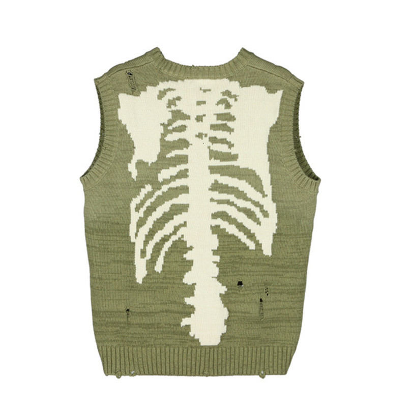2021 New 20fw Top Sleeveless Kapital Skeleton Bone Hole Men Woman High Quality Crewneck Knit Sweater Vest Sweatshirts B56w
2021 New 20fw Top Sleeveless Kapital Skeleton Bone Hole Men Woman High Quality Crewneck Knit Sweater Vest Sweatshirts B56w