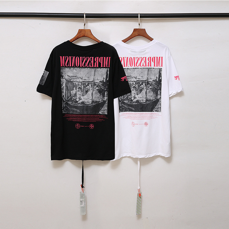 Chao brand off style white 99 Limited oil painting round neck short sleeve couple T-shirt
Chao brand off style white 99 Limited oil painting round neck short sleeve couple T-shirt