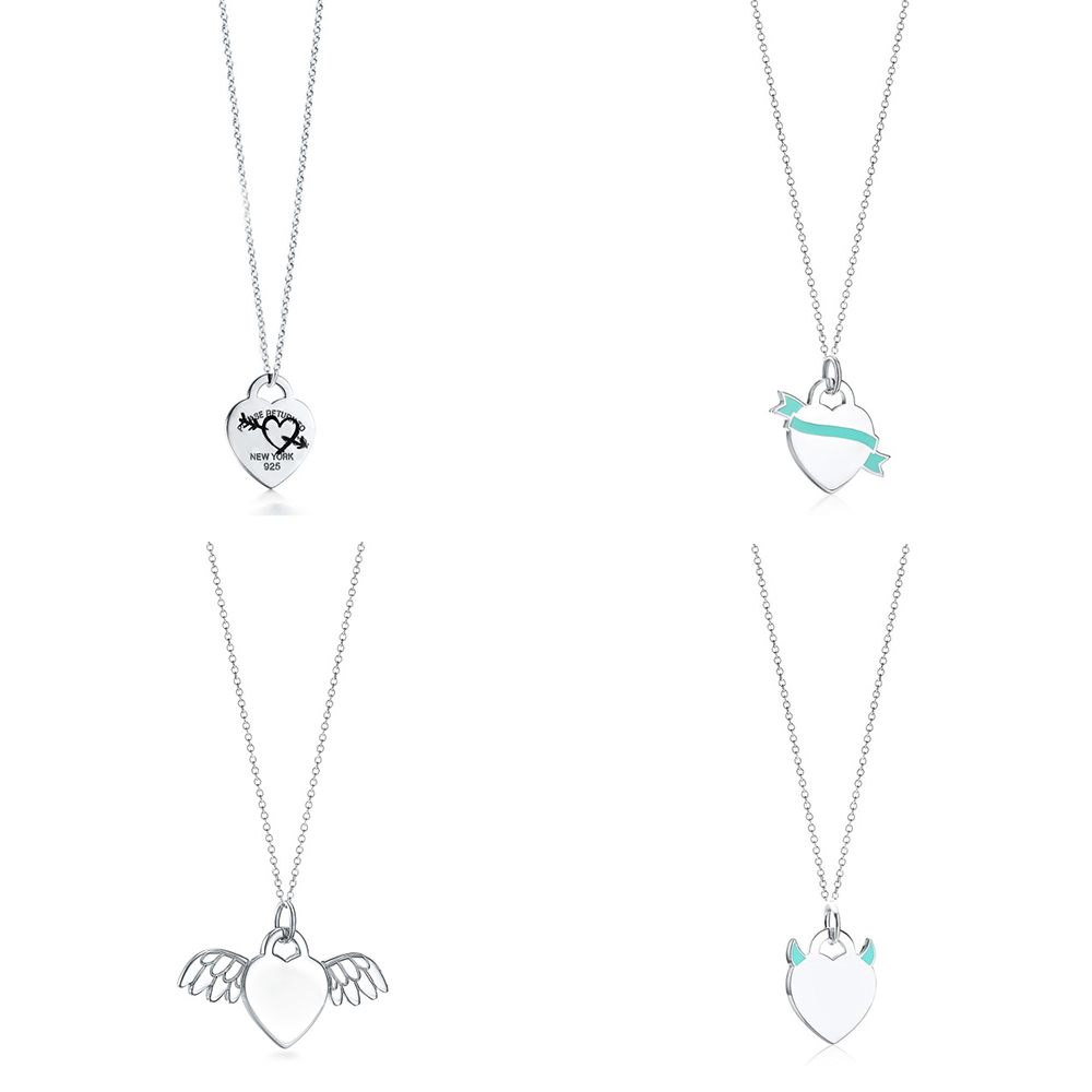 Original 100% 925 Sterling Silver Devil Angel Heart Necklace Love Shape Necklace Pendant Rose Gold Silver Elegant Necklace Jewelry
Original 100% 925 Sterling Silver Devil Angel Heart Necklace Love Shape Necklace Pendant Rose Gold Silver Elegant Necklace Jewelry