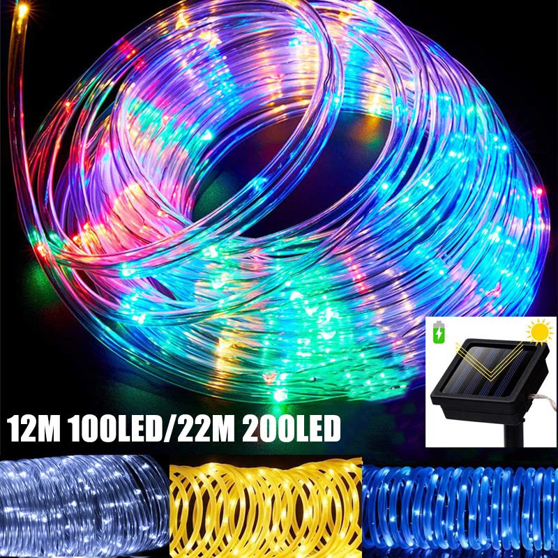 12M 22M LED Solar Powered Rope Strip Lights Tube Rope Garland Fairy Lighting Strings for Outdoor Indoor Garden Christmas Decor
12M 22M LED Solar Powered Rope Strip Lights Tube Rope Garland Fairy Lighting Strings for Outdoor Indoor Garden Christmas Decor